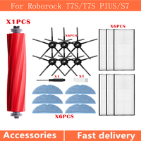 For Roborock S7 T7S T7Splus Robot Vacuum Cleaner Accessories Main Side Brush Mops Cloths Water Tank HEPA Filters Charge Docking