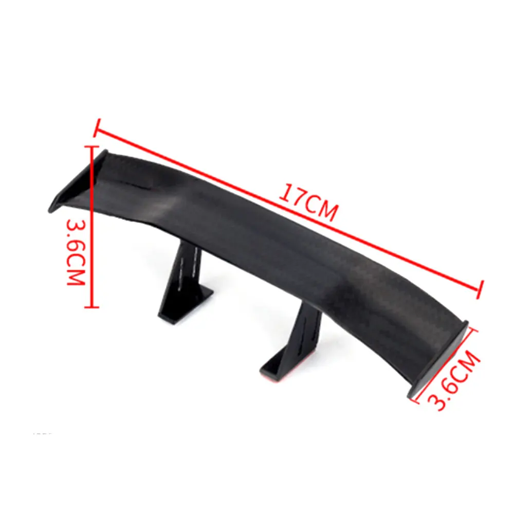 Carbon Look Car Rear Spoiler Mini Wings Small Model Decoration ABS Auto Accessories Black Blue Red White Grey GT Style Winglet