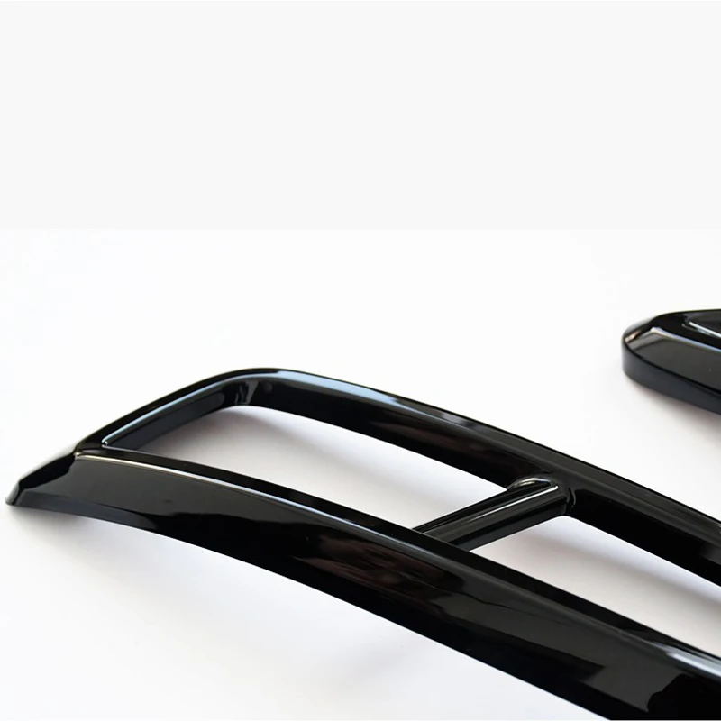 Car Styling For VW New Tiguan MK2 Chrome 2021 2022 2023 2024 Gloss Black Exhaust RLine Rear Bumper Exhaust Trim Accessory