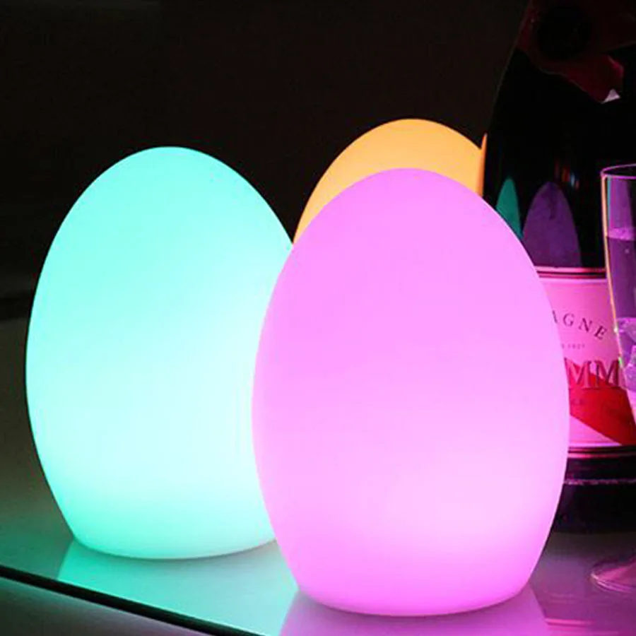 Imagem -06 - Ovo sem Fio em Forma de Luz de Mesa com Controle Remoto Led Night Light Recarregável Rgb Cor Casa Jardim Barra Ktv Mesa Jantar Lâmpada