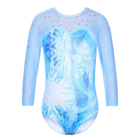 Girls Snowflake Ballet Leotard BAOHULU