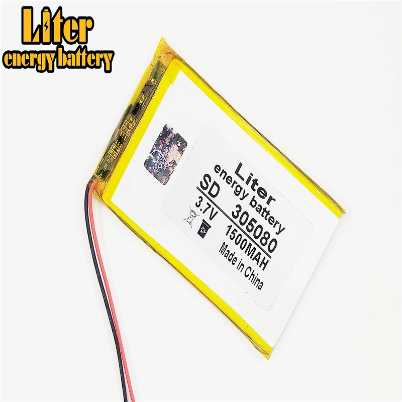 3.7V 1500mAh 305080   Células de batería recargables de iones de litio Li-Po de polímero de litio para Mp3 MP4 MP5 GPS