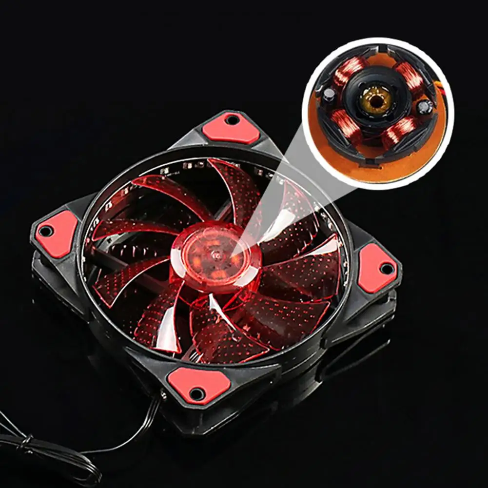 120X120X25Mm Koelventilator 15 Led Verlichting Hydraulische Lager Radiator Stille 3Pin 4Pin Computer Case Fan 12Cm
