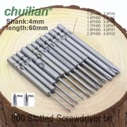 1Pcs 60mm long 800 Magnetic Round Shank Phillips Cross Head Screwdriver Bit Set Hand Tools