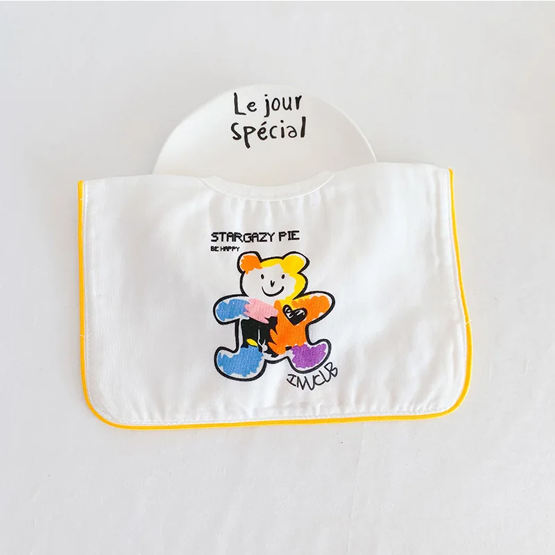 3pcs/lot Baby Bandana Bibs Burp Cloths Cartoon Saliva Towel Baby Boys Feeding Bibs Soft Cotton Absorbent Girl Shower Gift 0-2T