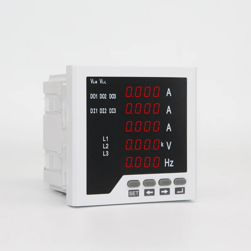 Imagem -02 - Medidor Multifuncional de Frequência de Ampere Fases Medição com Saída de Relé de Alarme Alto e Saída de Relé de Alarme Baixo com Função Rs485