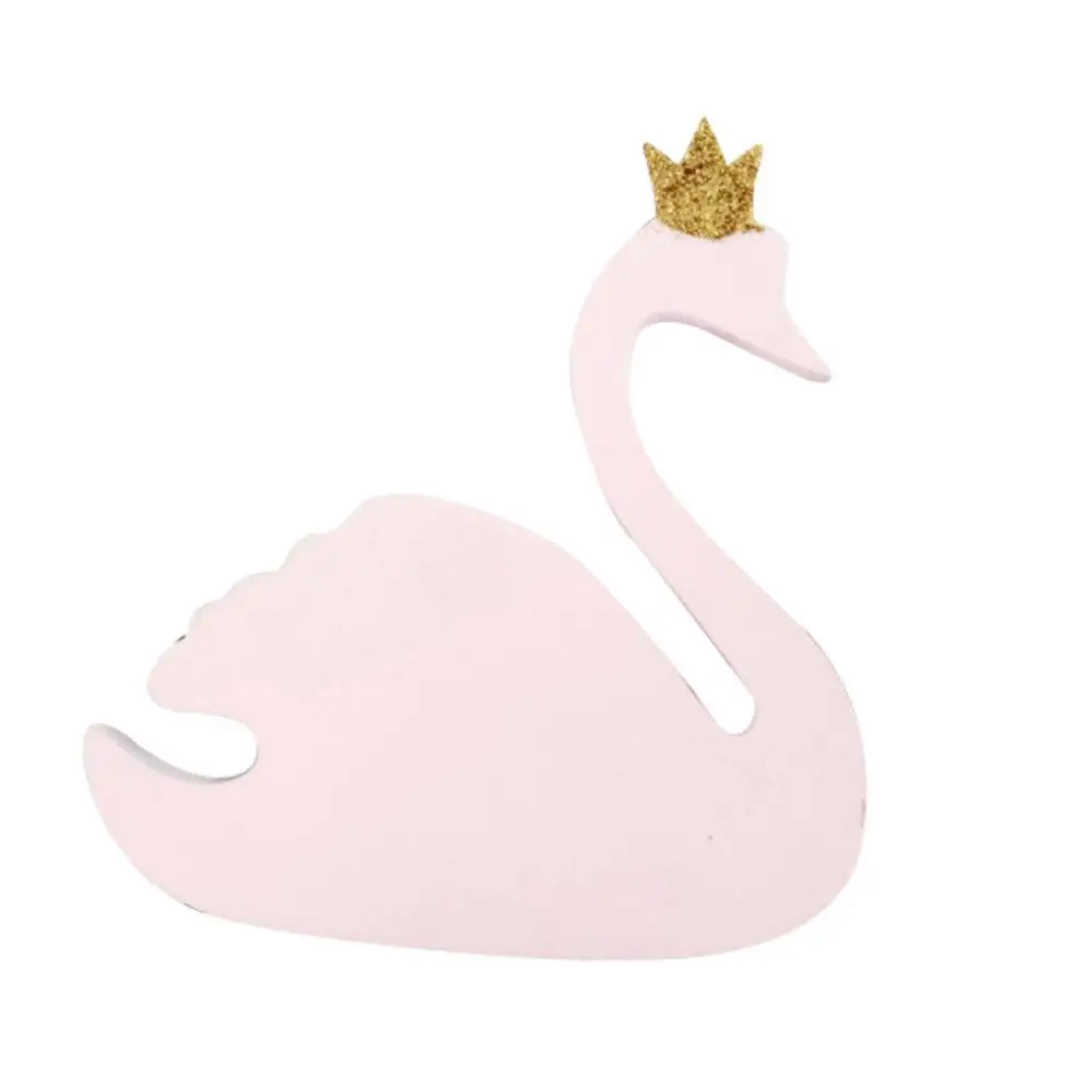 Nordic Style Swan Princess Crown Wall Mounted Coat Hanger Hook Home Decoration Swan shape shiny wall hangers for clothes