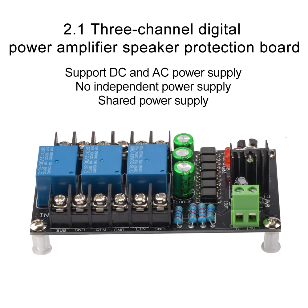 Classe D 2.1 amplificatore di potenza digitale scheda di protezione dell\'altoparlante ritardo dell\'altoparlante amplificatore di potenza a tre