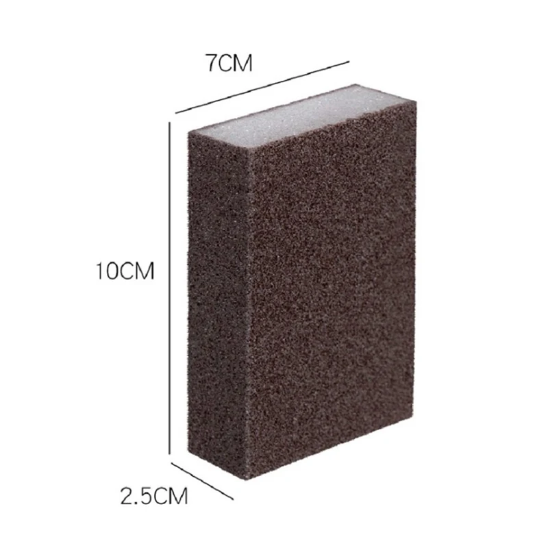 5Pcs/กระเป๋าฟองน้ำมายากลยางลบ Carborundum ถอดล้างสนิมแปรงทำความสะอาด Rub เตาหม้อครัว/ฟองน้ำถูตัว A +