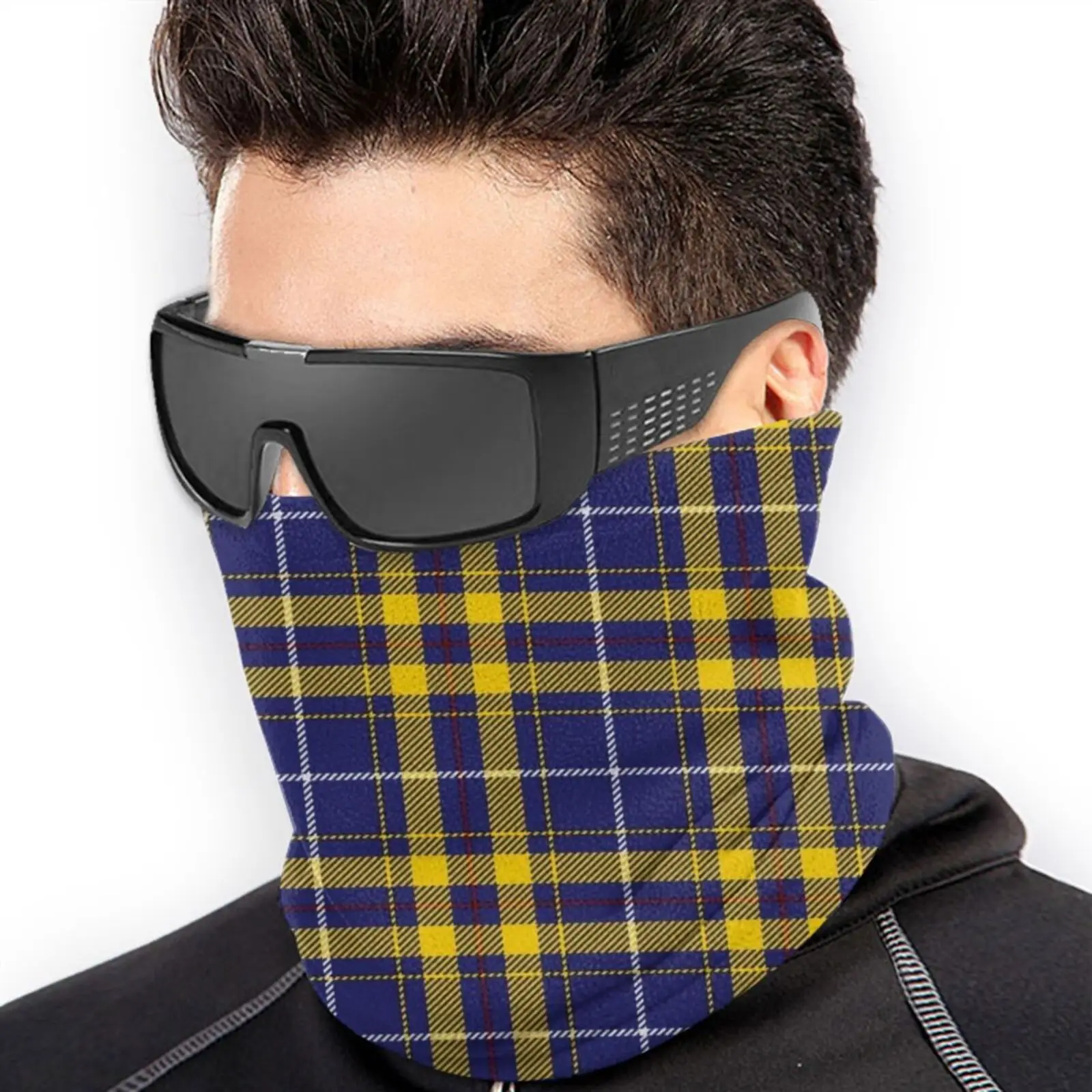 European Union Tartan ( Sta 2486 , Standard ) 3D Bandana Face Neck Warmer Soft Fleece Mask Sport Scarf Tartan European Union