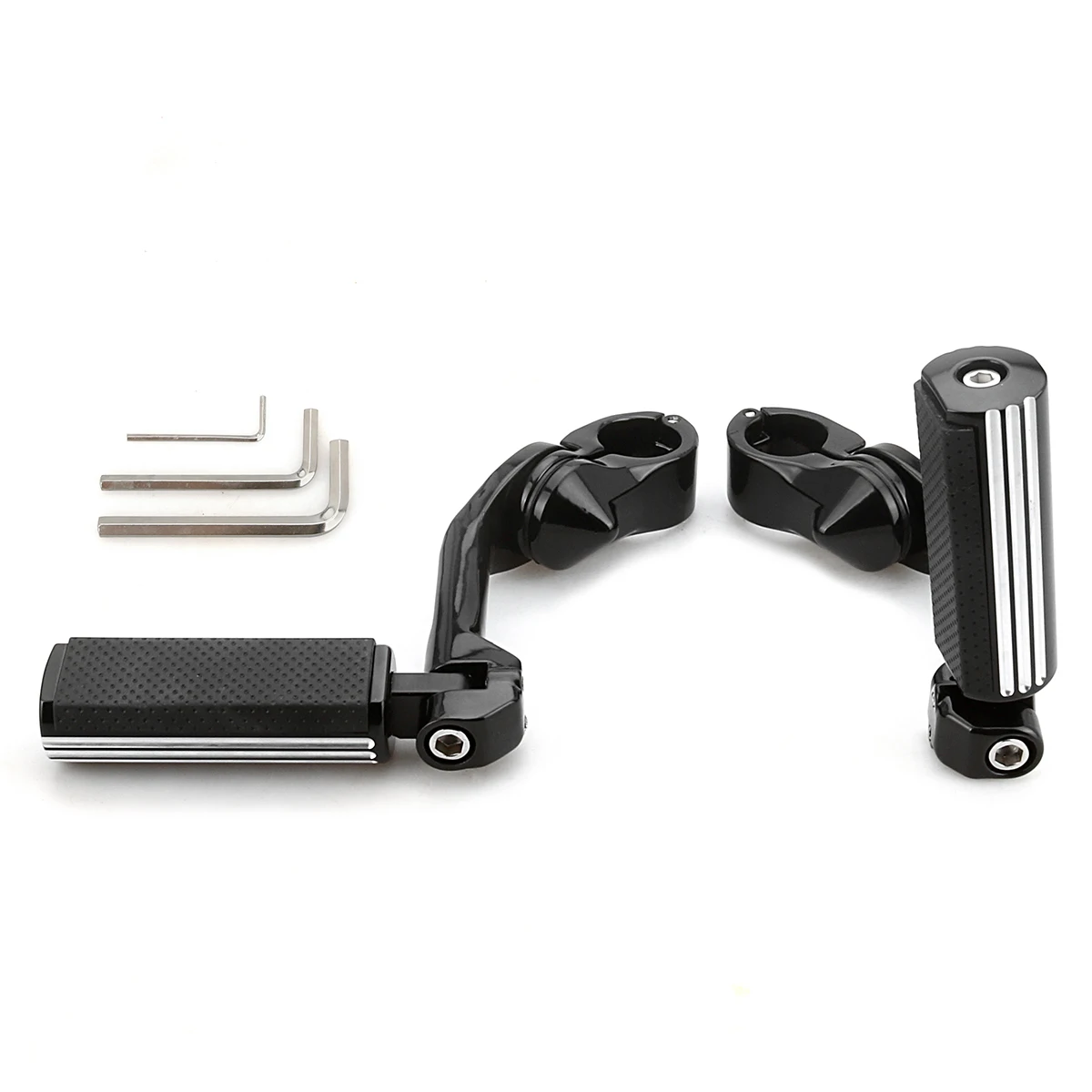 

1-1/4" 32mm 1.25" Engine Guard Long Angled Defiance Highway FootPegs For Harley dyna softail fatboy Touring street glide