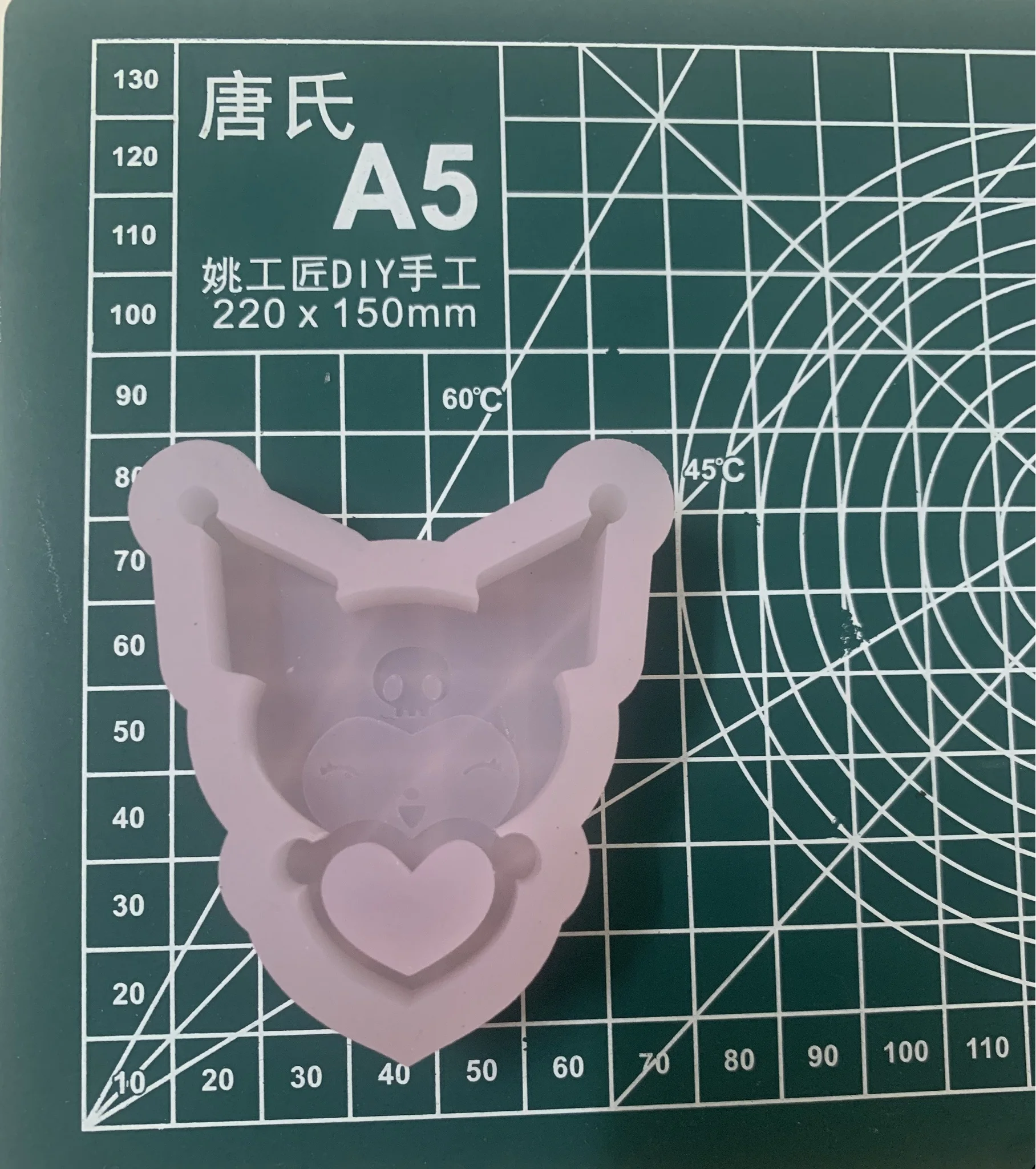 wsy-128 kitty heart quicksand mold resin shaker mold silicone mold handmade replication mould