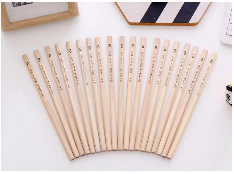 Wood Sketch Pencils Set, Lápis Art Standard, Black Lead, Escritório e Material Escolar, Material Escolar, Design simples, HB, 10 Pcs, 20 Pcs