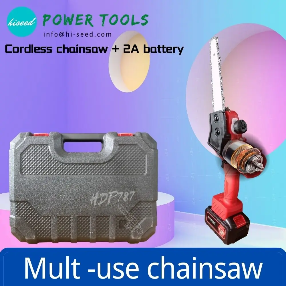 Pin Lithium Sạc Điện Không Dây 1 Cầm Tay Gia Đình Nhỏ Khai Thác Gỗ Cưa Xích Chạy Bằng Điện Không Dây Ngoài Trời Cây-Cắt Khai Thác Gỗ Thấy