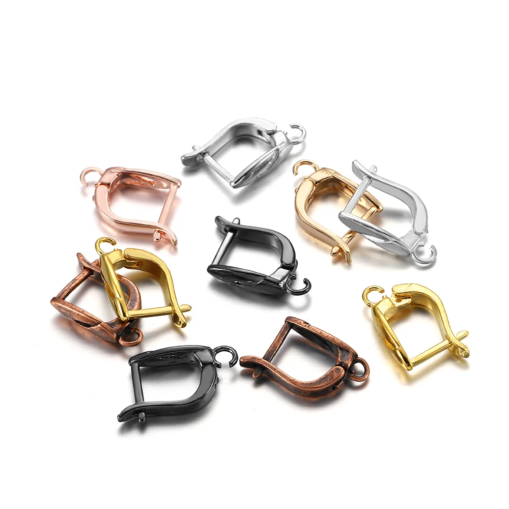 6-12Pcs/lot French Hoop Lever Back Open Loop Earring Hook Clasps Settings For DIY Jewelry Making Findings Accessories Supplies