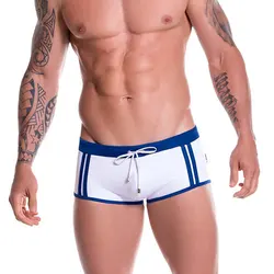 Traje de baño en el maletero, pantalones de baño sólidos elásticos para exteriores, pantalones de baño informales, marca de playa, natación, cordón, traje de baño para hombre de cintura baja