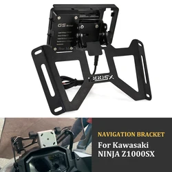 For Kawasaki Ninja Z1000SX Z 1000 SX Front windshield Phone Stand Holder Phone GPS Navigaton Plate Bracket smart phone support