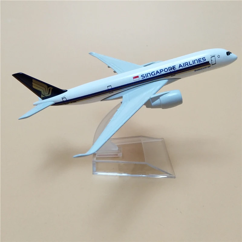 16cm 1:400 Scale Airplanes Alloy Metal Air Singapore Airlines Airbus A350 -900 Airplane Model Plane Aircraft Kid Christmas Gifts