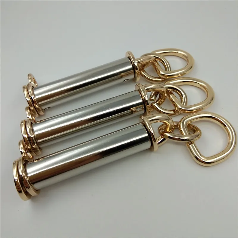 (6 PCS/lot) metal plating processing leather handbag aglet link buckle decorative accessories