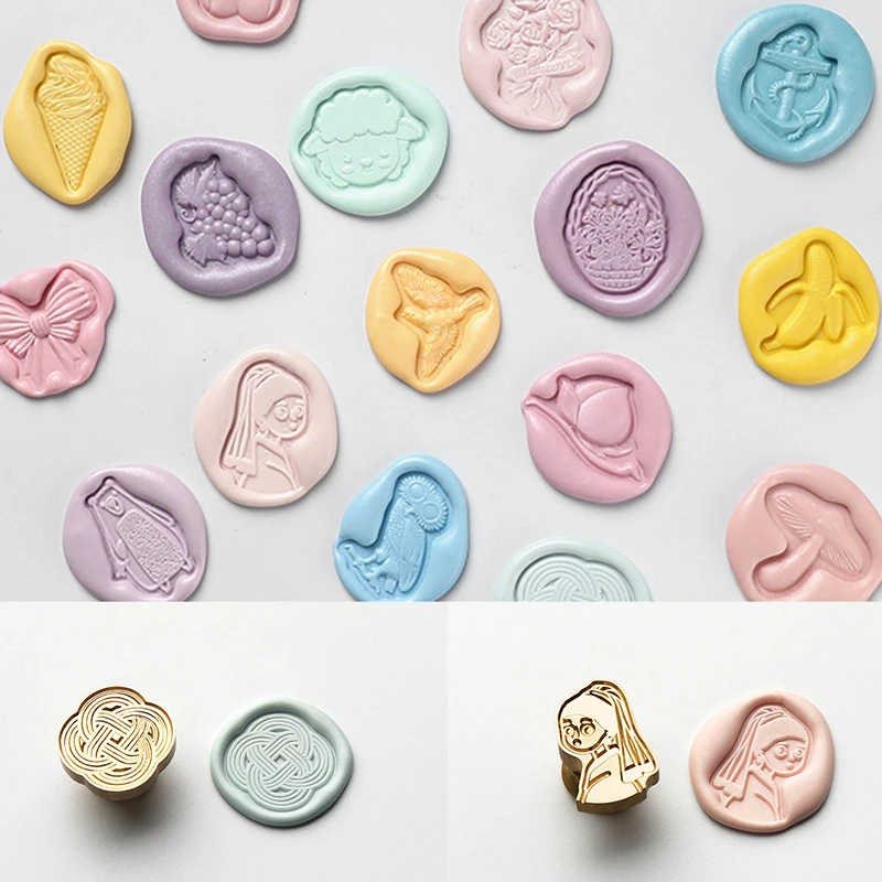 3D Em recargo Rosa Flor celo De Cera Selo De boda celo sobre Botânico Grinalda Padró De Frutas Diy vedature Cera