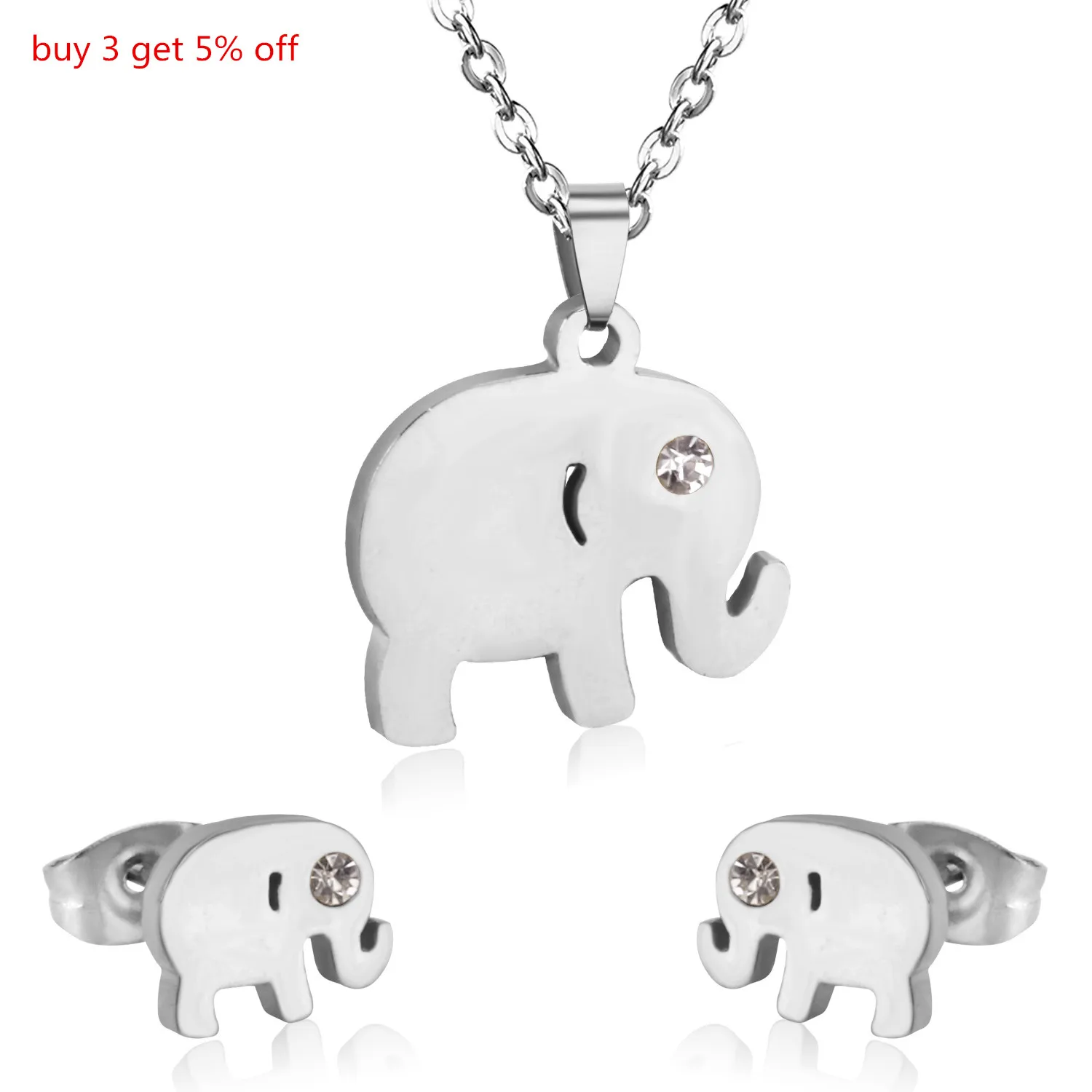 LUXUKISSKIDS Dubai African Party Jewelry Sets Golden Tiny Elephant Pendant Necklaces and Earrings for Women Fashion Bijoux