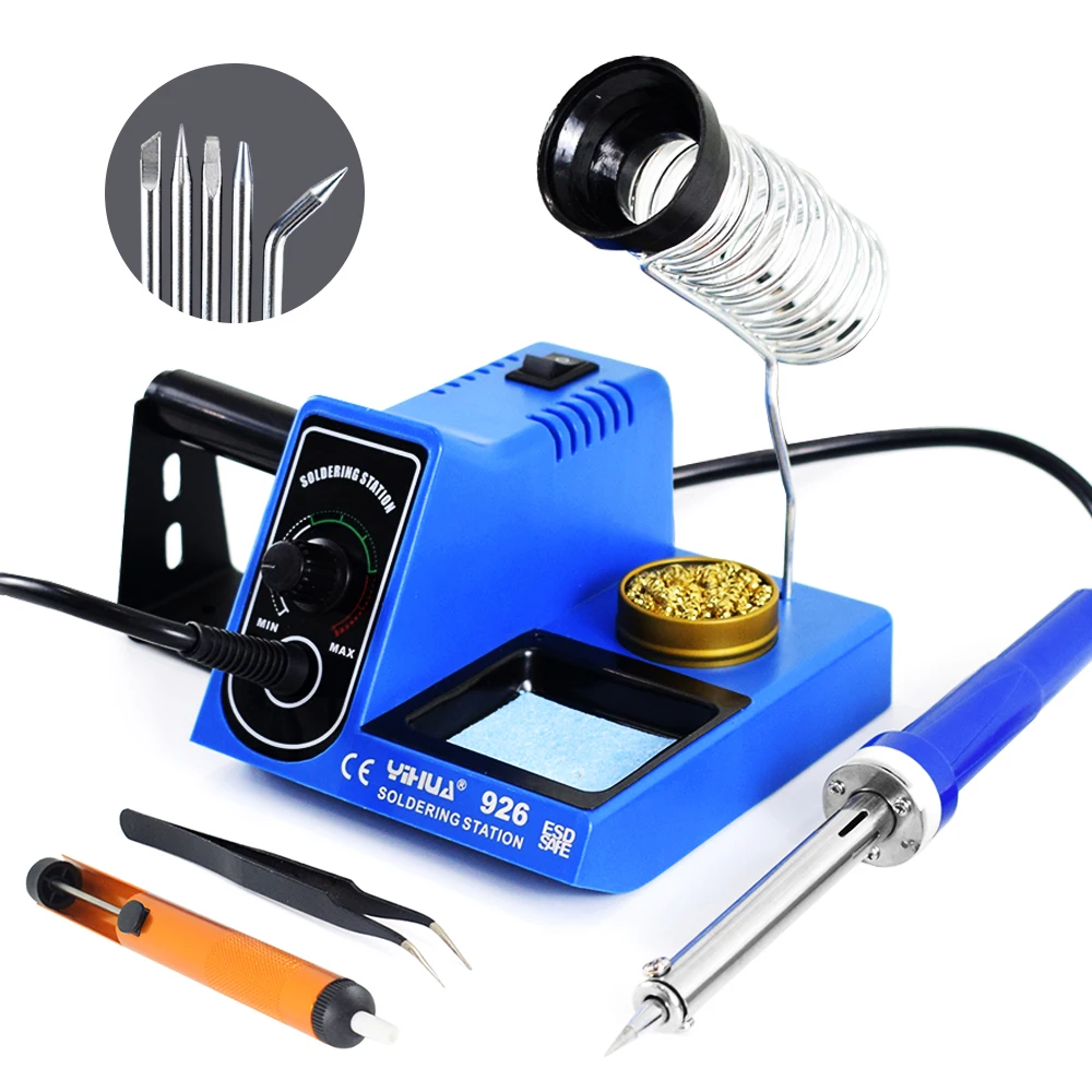 YIHUA 926 110V External Heat Type Soldering Iron Station 60W Electric Iron Set Adjustable Temperature Electric Soldering Iron