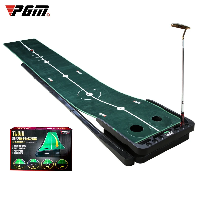 PGM 3M Golf Putting Mat Golf Putter Trainer Indoor Adjustable Green Putter Carpet Practice Set Mini Golf Putting Green Fairway