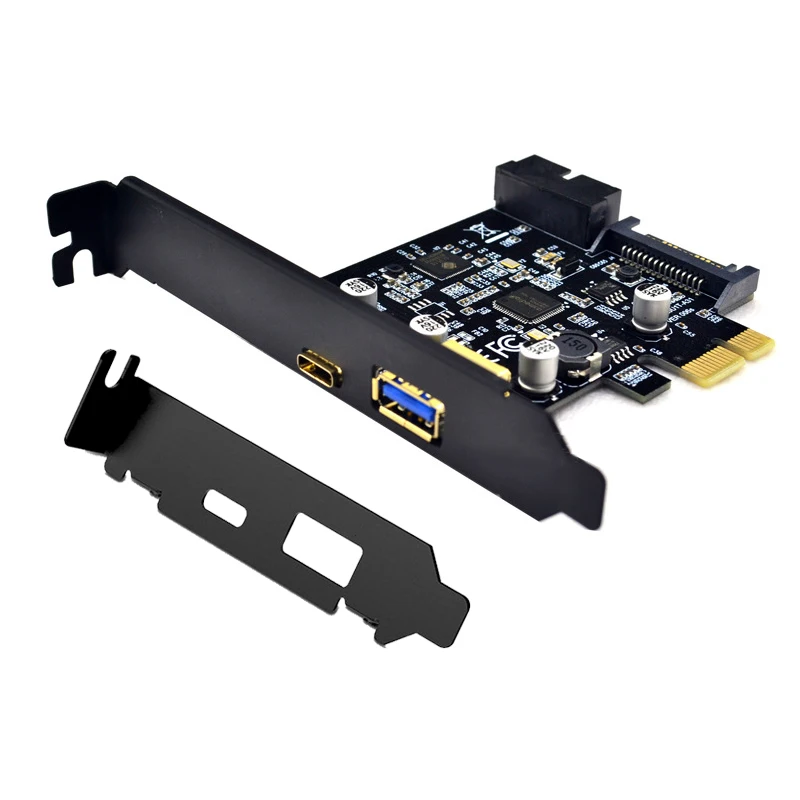 En-Labs PCI-e to 4 Ports USB 3.1 GEN 1 (5Gbps)(USB Type-C +USB Type A  w/ Internal 19Pin USB 3.0 Dual Port)  PCI Express Card