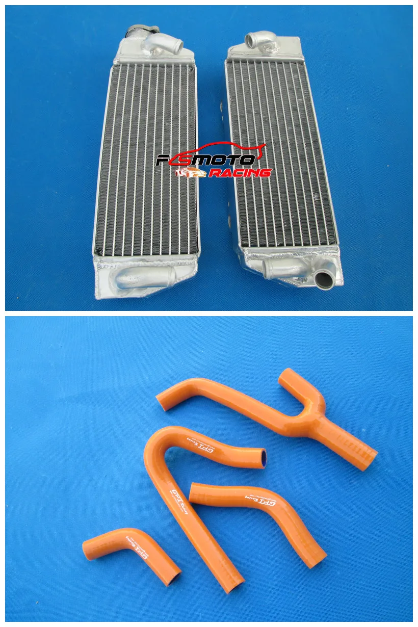 Aluminum Radiator + Hose Cooling For KTM 250/300/380 EXC/MXC/SX 2002 2001 2000 99 98 1998-2003 03 02 01 00 99 98