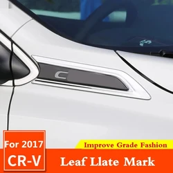 For Honda CRV 5TH 2017 2018 2019 2020 2021 Side Wing Badge Emblem Fender Leaf Plate Mark Fender Sticker Body Standard Decoration