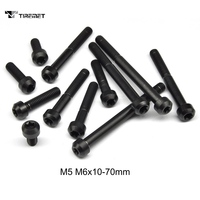 1Pcs Titanium Bolts Torx Head Screw Black M5 M6x10-70mm Fit Bicycle Stem Headset Brake Caliper Frame Rack Holder