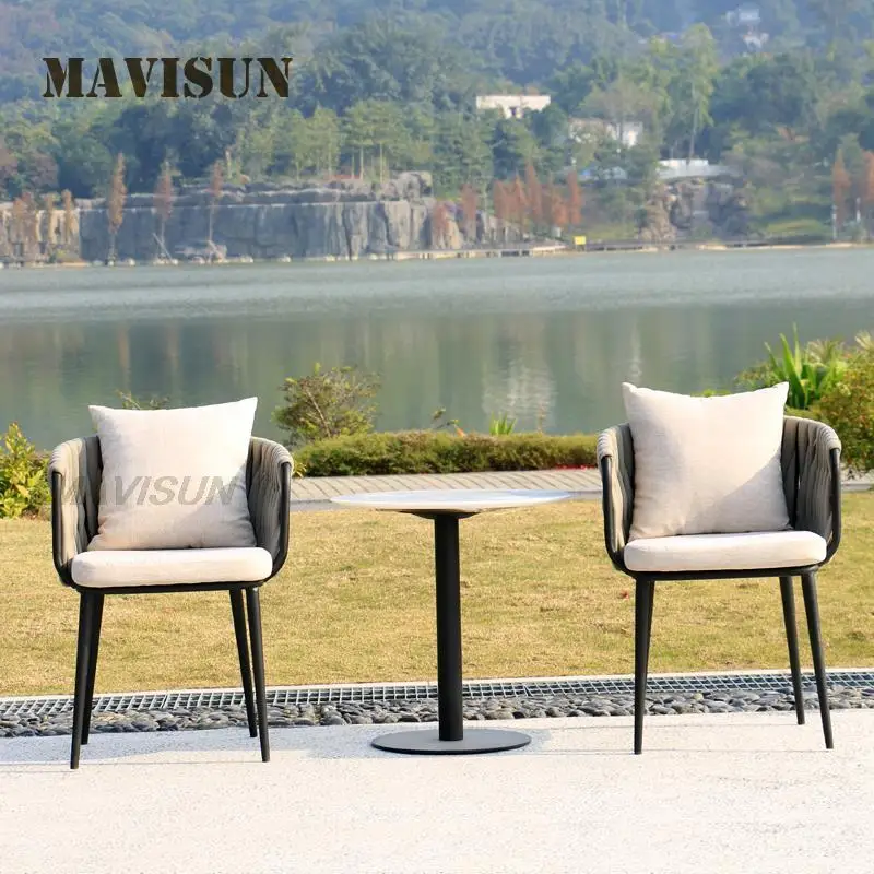 

Outdoor Garden Furniture Set Designer Modern Table And Chair For External Area Simple Creative Wicker Single Villa