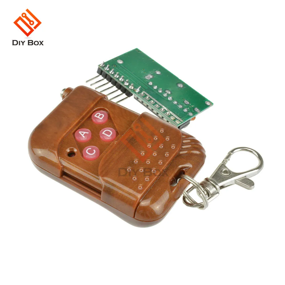 IC 2262 2272 433MHZ Four Ways 4 CH Key Wireless Remote Control Module Kit ASK Decoding Receiver Board For Arduino