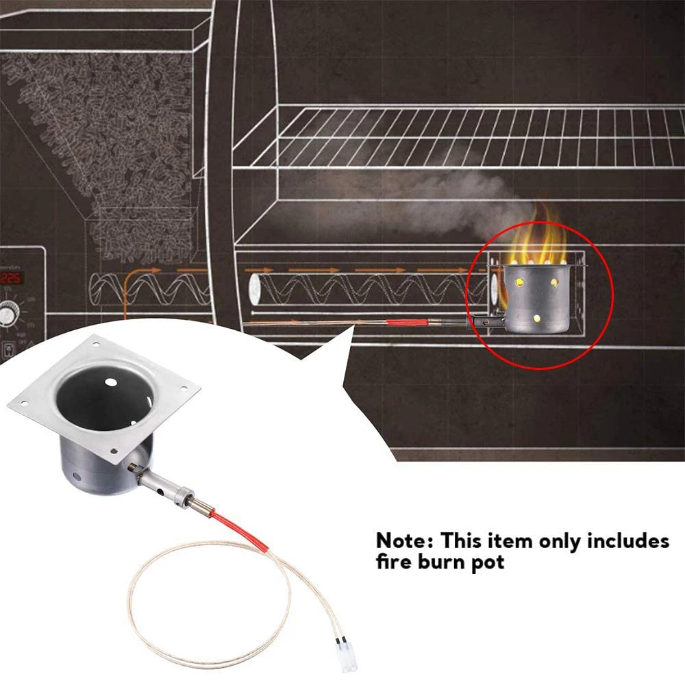 Fire Burn Pot Replacement Parts for Traeger and Most Pit Boss Pellet Grill Burner DIY Grill Accessories