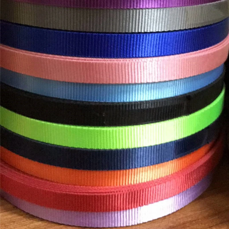 9mm Wide 50 Meters/Lot 0.7-0.8mm Thickness Webbing For Pet Traction Rope Shoes Handbag DIY Textile Accessories