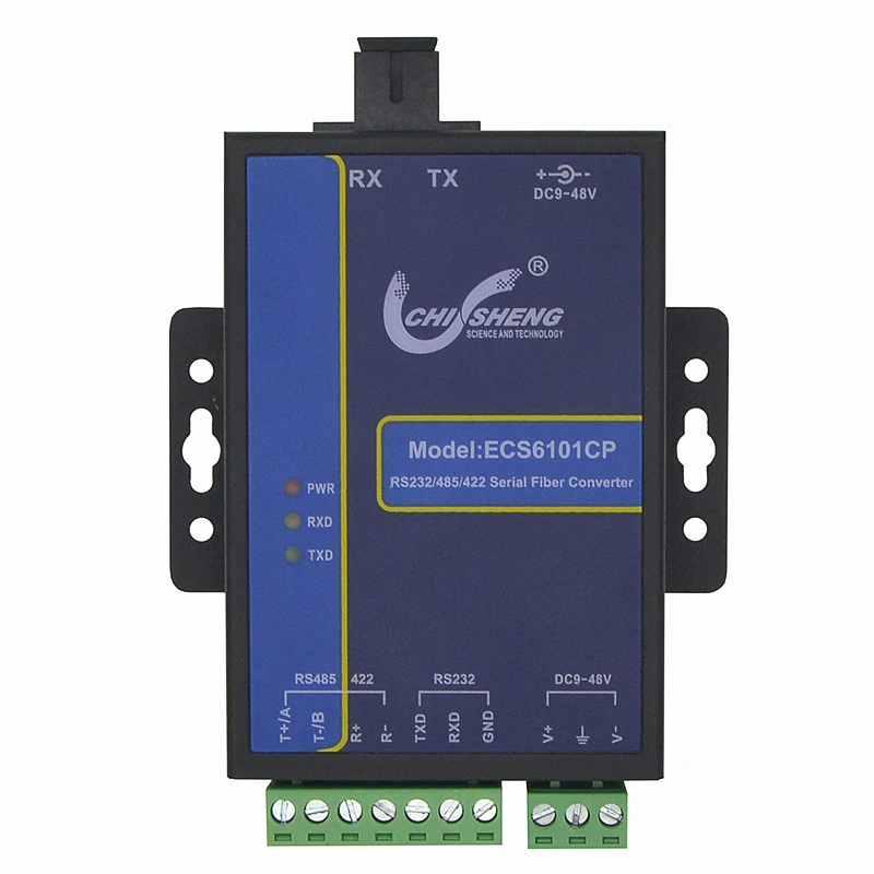 ECS6101CP الصناعية الصف 232 485 422 بدوره الألياف البصرية جهاز الإرسال والاستقبال والاستقبال البصرية القط وضع واحد الألياف واحدة