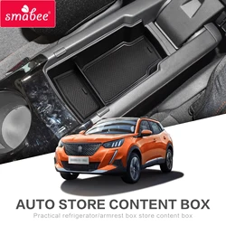 Center Console Armrest Box Storage For Peugeot 208 2008 2019 2020 2021 GT E208 E2008 e-2008 Accessories Tray Interior