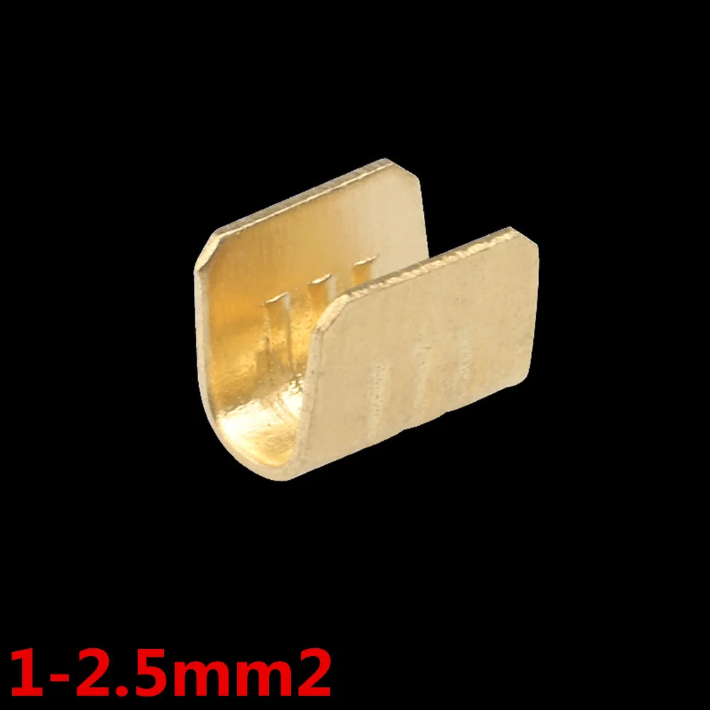 100pcs/lot DJ454A U-shaped terminal tab cold inserts connectors / terminal connector cable / wire cable lug,1-2.5mm2