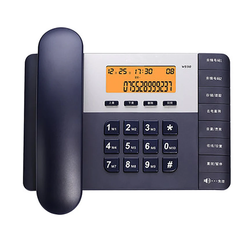 Corded Phone Telephone Landline with Speakerphone, Caller ID, Adjustable Volume & LCD Brightness, Clock for Office Home Hotel