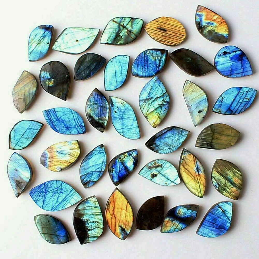 1Pc Natural Colourful Labradorite Quartz Crystal Moonstone DIY Jewelry Making Specimen Point Healing Spiritual Meditation