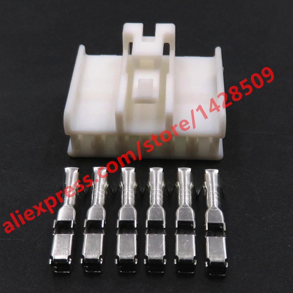 1 Set 6 Pin Automobile Plastic Housing Unsealed Cable Harness Connector MG611777 Auto Wiring Terminal Socket