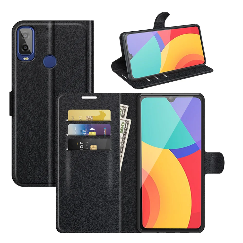 Leather Flip Cover Case For Alcatel 1L 1S 3L 2021 Wallet Phone Case For Alcatel 3X 1se 2020 With Card Slot Stand Coque Fundas