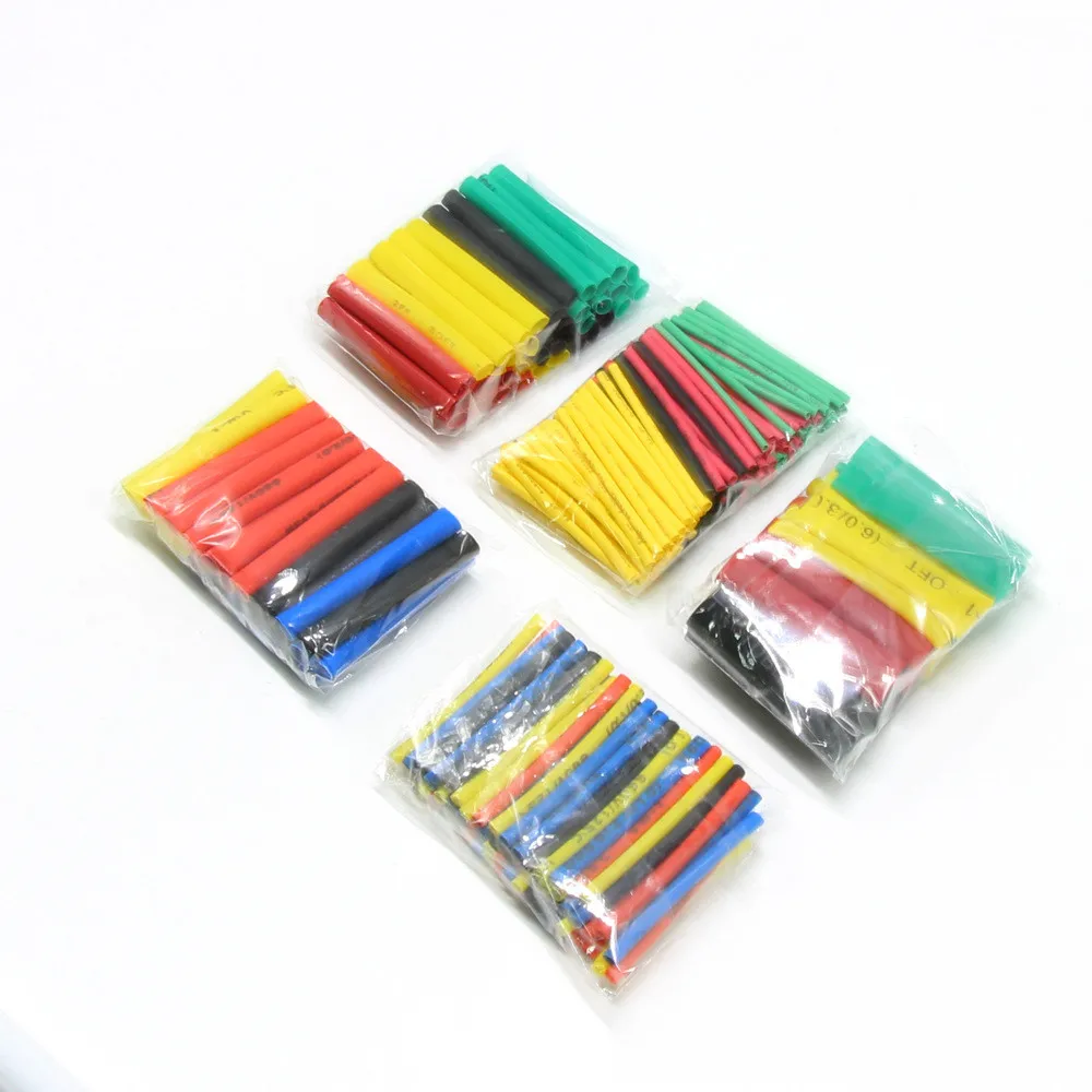 164/328/530pcs Set Polyolefin Shrinking Assorted Heat Shrink Tube Wire Cable Insulated Sleeving Tubing Set