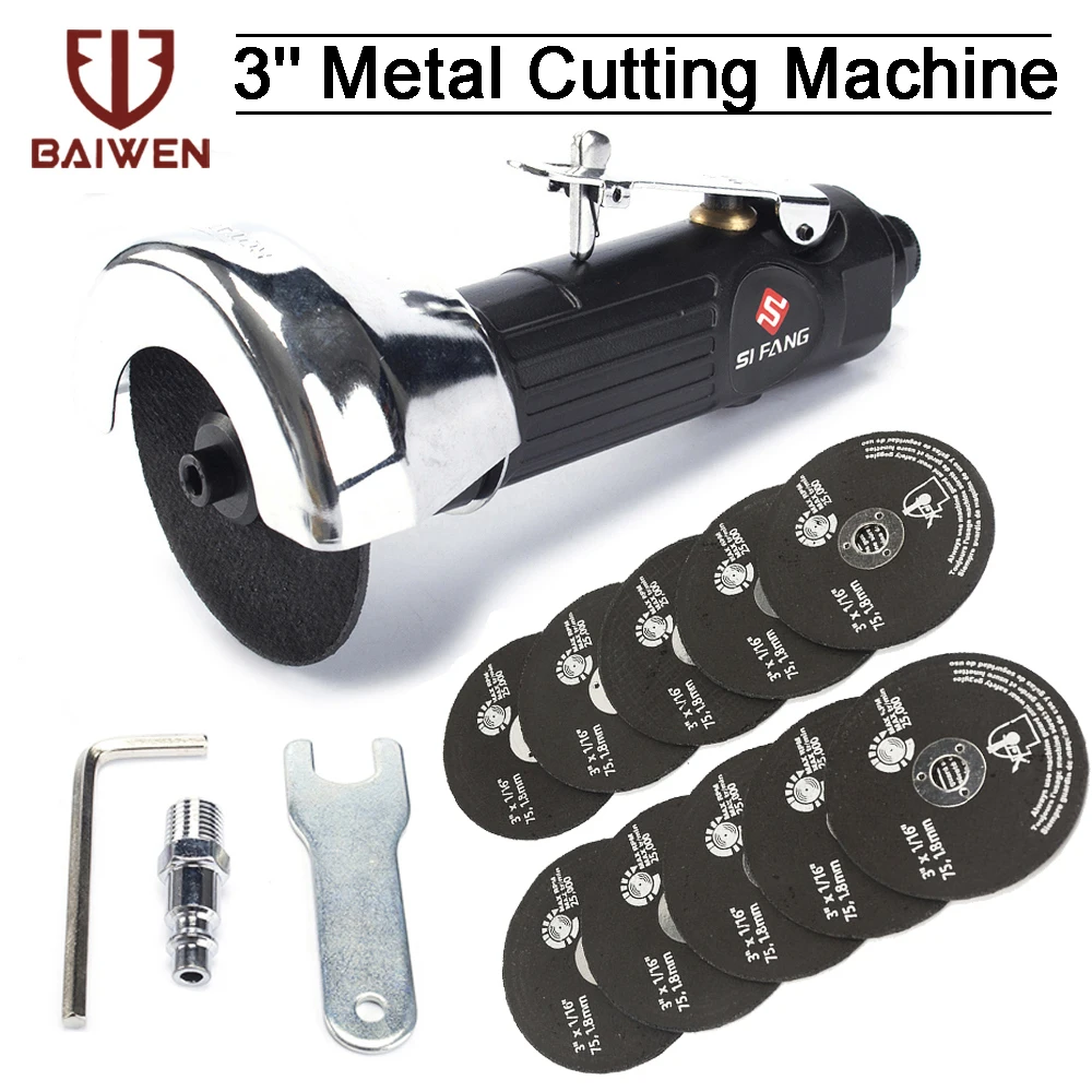 Pneumatic Metal Cutting Machine 20000rpm Cut Off Wheel Grinders 3 Inch Straight Air Cutter Metal Cutting Discs Rotating Tools