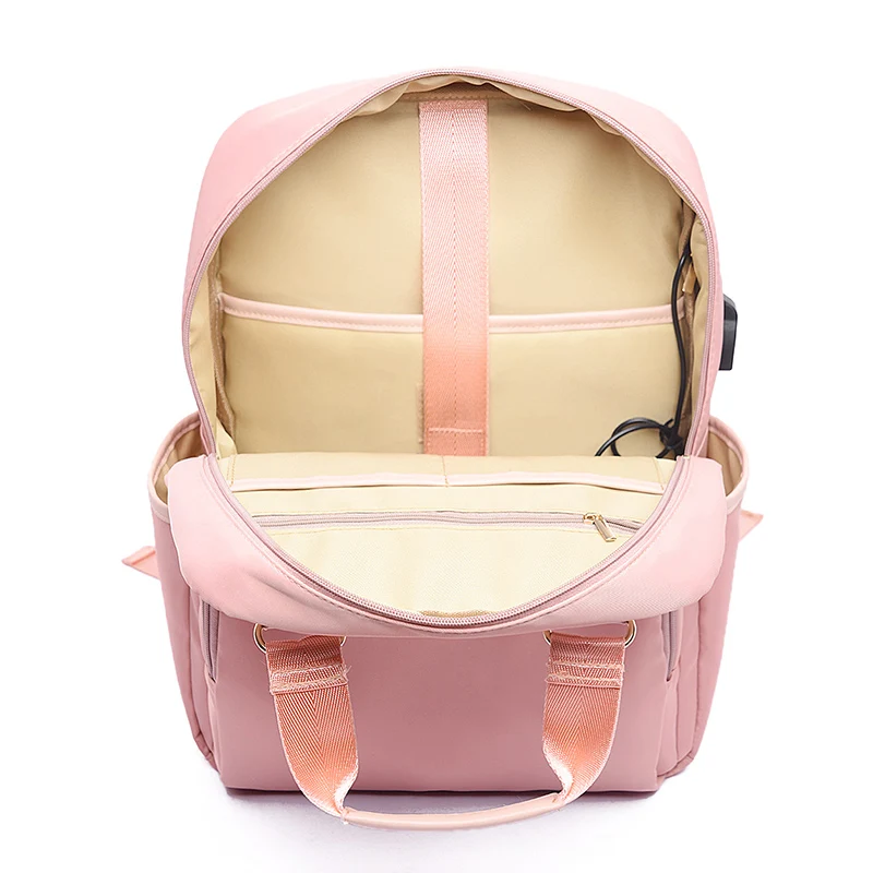 Women Men Commuting Backpack USB Charging Waterproof Luxury  display picture 3