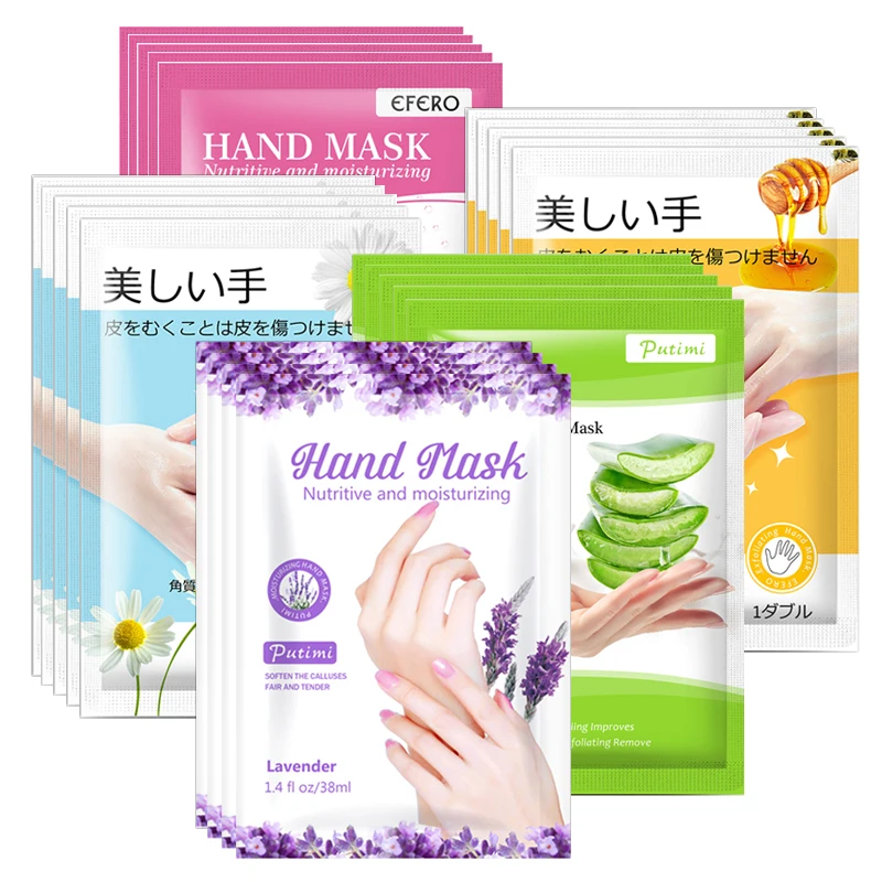 

Exfoliating Hand Mask Spa Gloves Nourish Dry&Dead Skin Whitening Anti-Aging Moisturizing Hand Film Cream Mask Gloves Skin Care