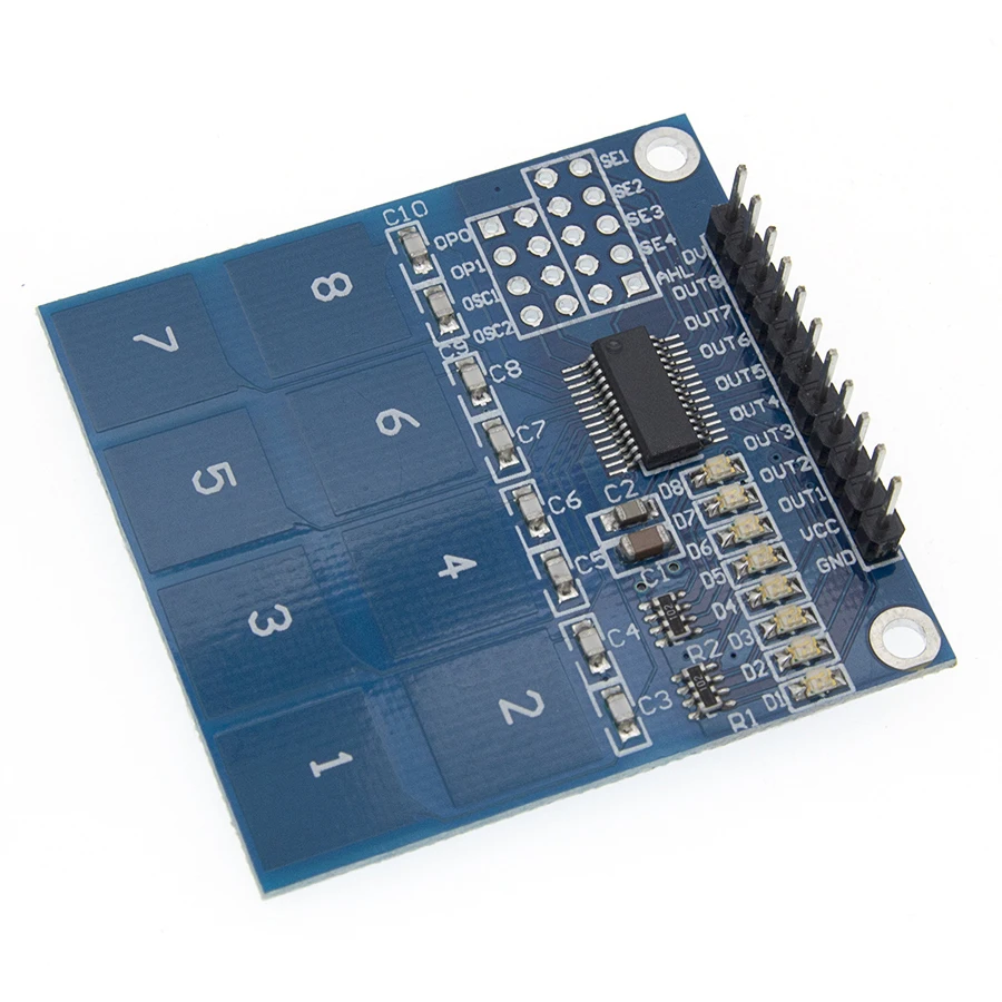 TTP226 HTTM Touch Key Switch Module Touching Button Self-Locking/No-Locking Capacitive Switches 1/8 Channel For Arduino