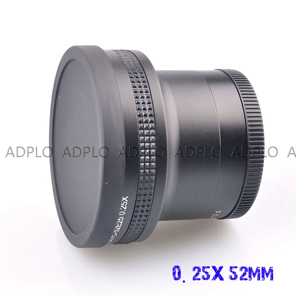 Pixco 52MM 0.25X Super Macro Wide Angle Fisheye Lens thread lens For Canon Fuji FX NIKON PENTAX DSLR SLR Camera