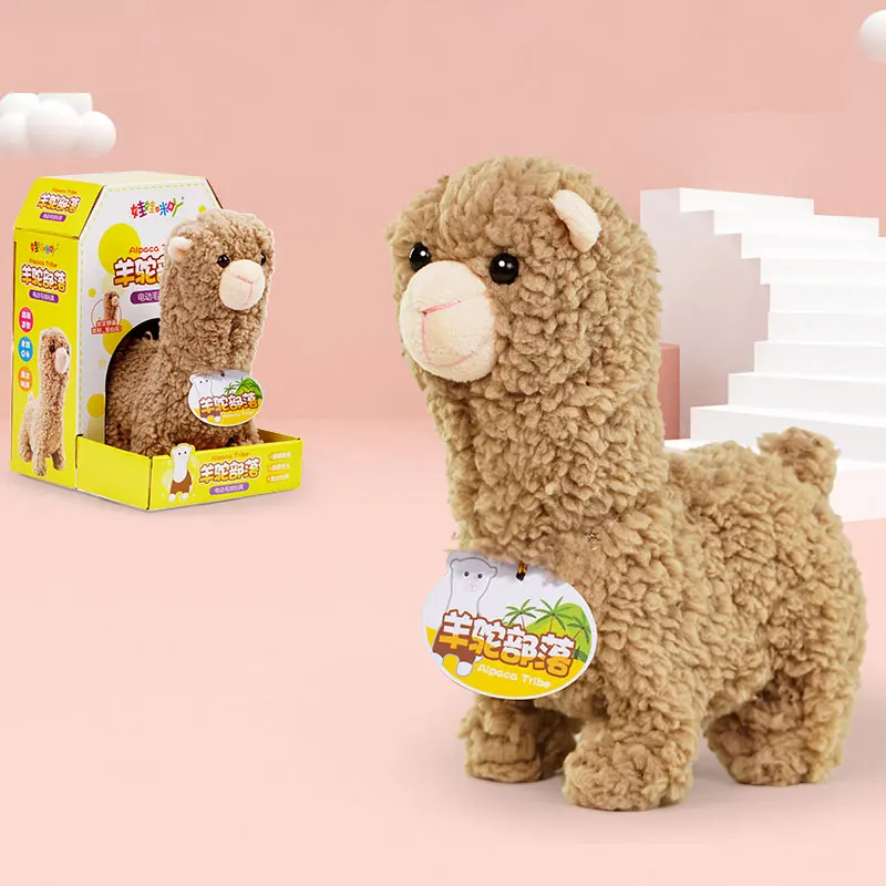 Robot Alpaca Toys Electronic Plush Sheep Walk Sing Songs Nod Toy Cute Animal Electric Music Funny Pet For Children Birthday Gift