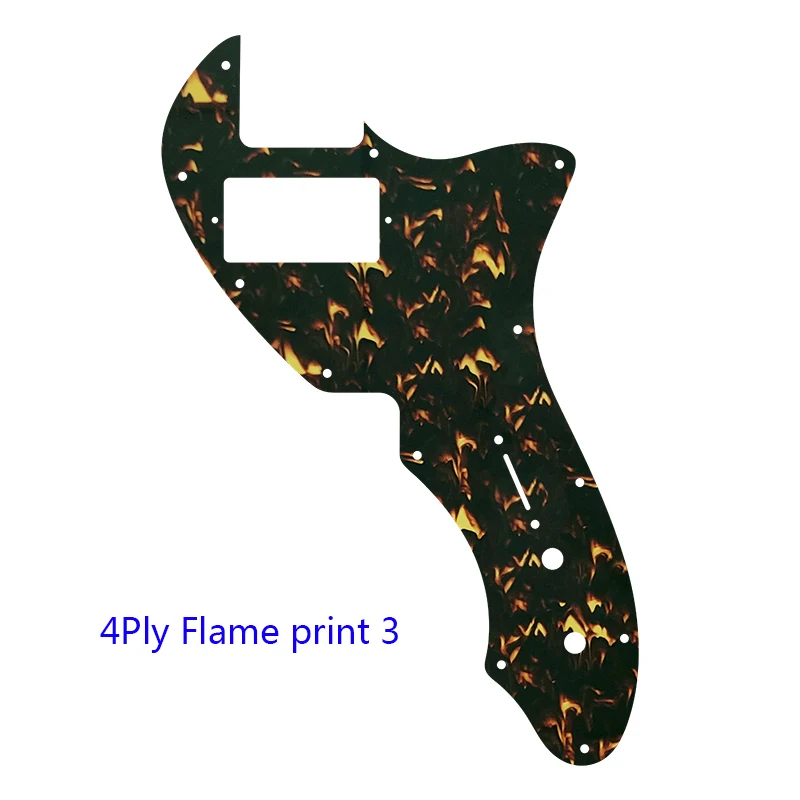 Custom Guitar Parts For US Thinline Tele 69 Guitar Pickguard With PAF Humbucker Scratch Plate, Multi Color Choice Flame Pattern